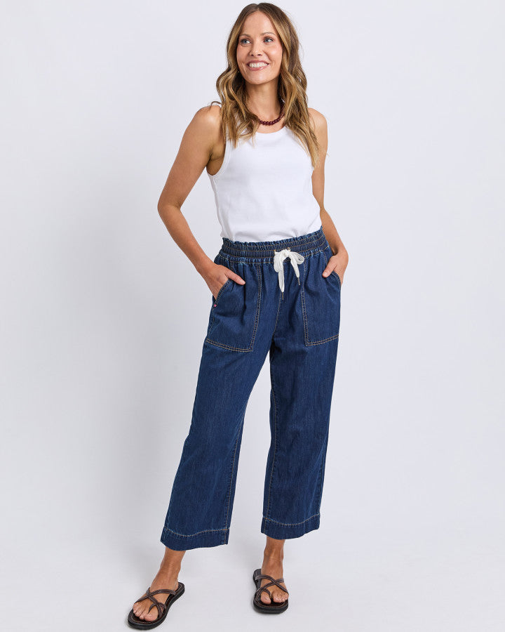 GRETA SLIM LEG DENIM PANT - Extra Dark Wash