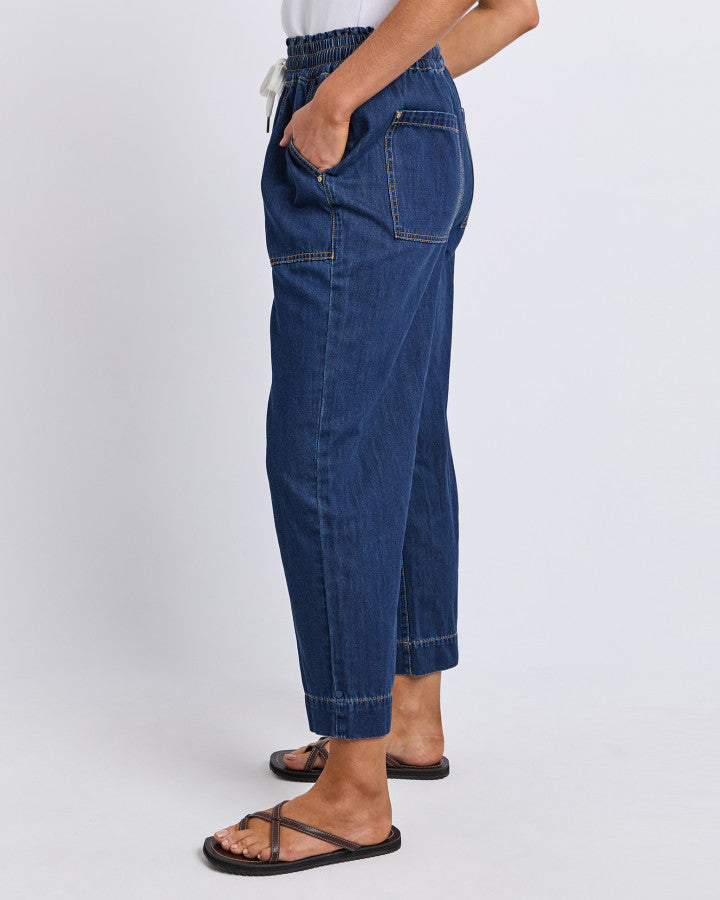 GRETA SLIM LEG DENIM PANT - Extra Dark Wash
