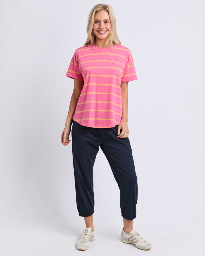 HALLI TEE - PiNK LEMONADE and PEACh STripe