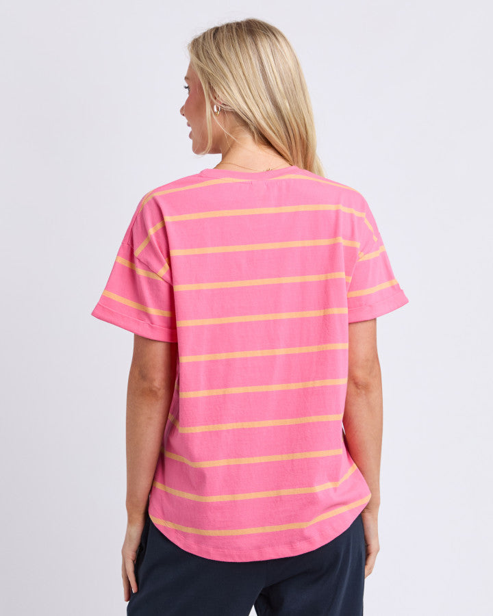 HALLI TEE - PiNK LEMONADE and PEACh STripe