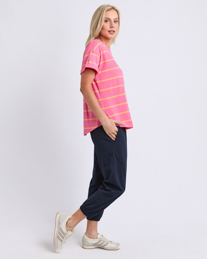 HALLI TEE - PiNK LEMONADE and PEACh STripe