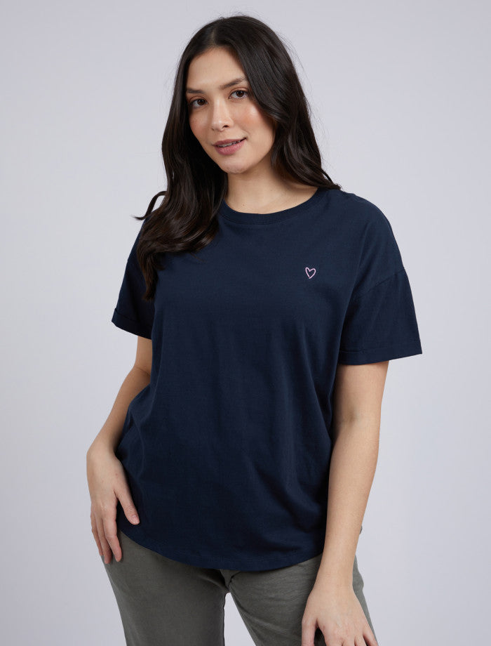 Halli Short Sleeve Navy Tee