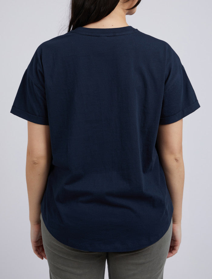 Halli Short Sleeve Navy Tee