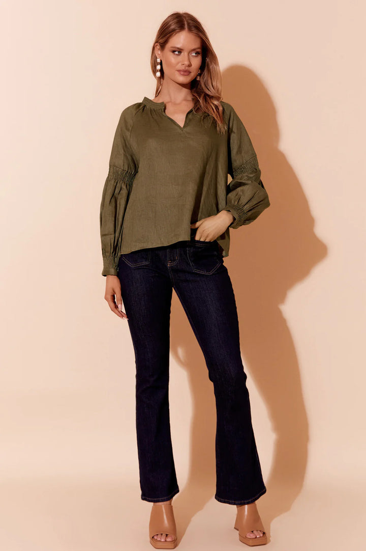 Gretel Khaki Top