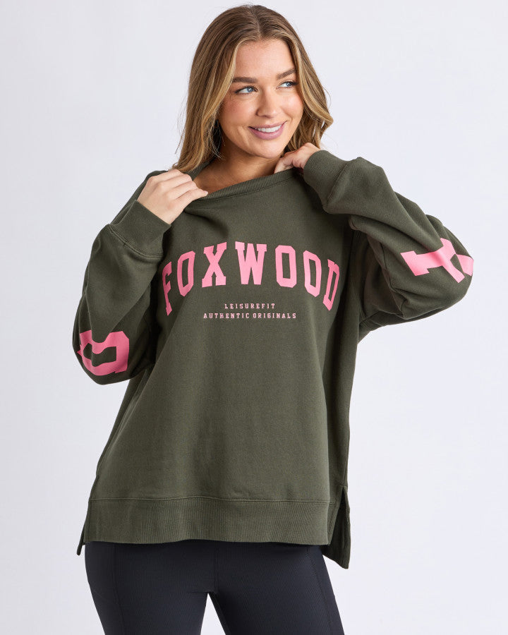 Interval Crew - DARK KHAKI and CORAL