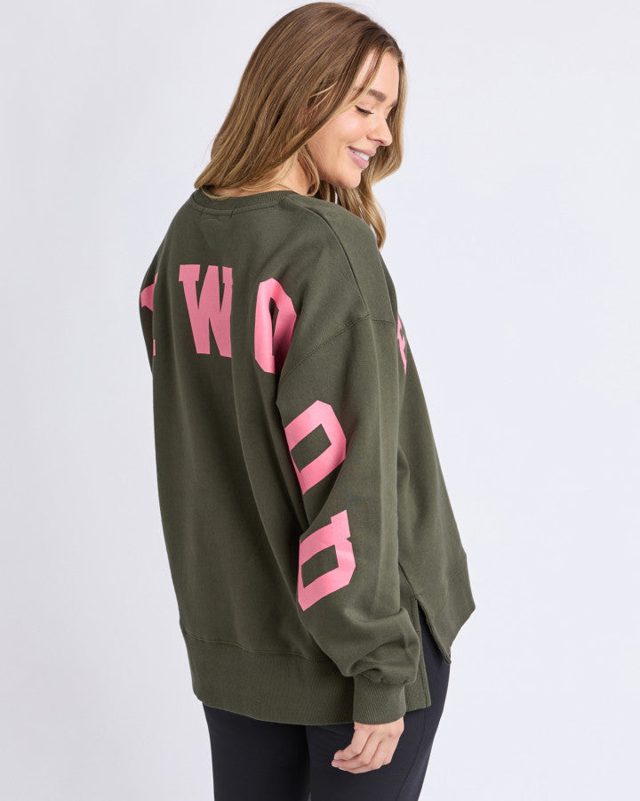 Interval Crew - DARK KHAKI and CORAL