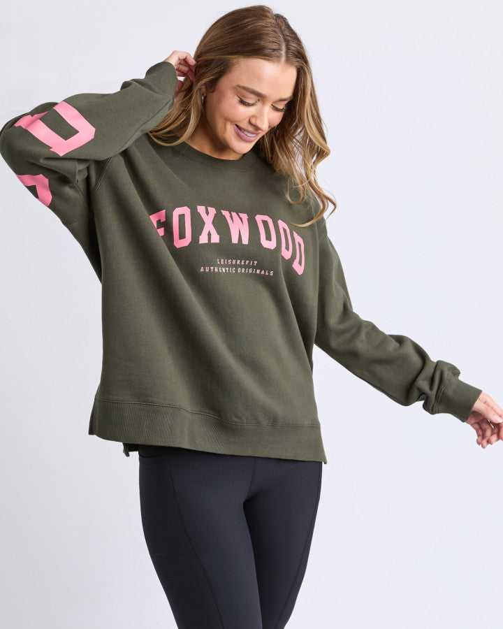 Interval Crew - DARK KHAKI and CORAL