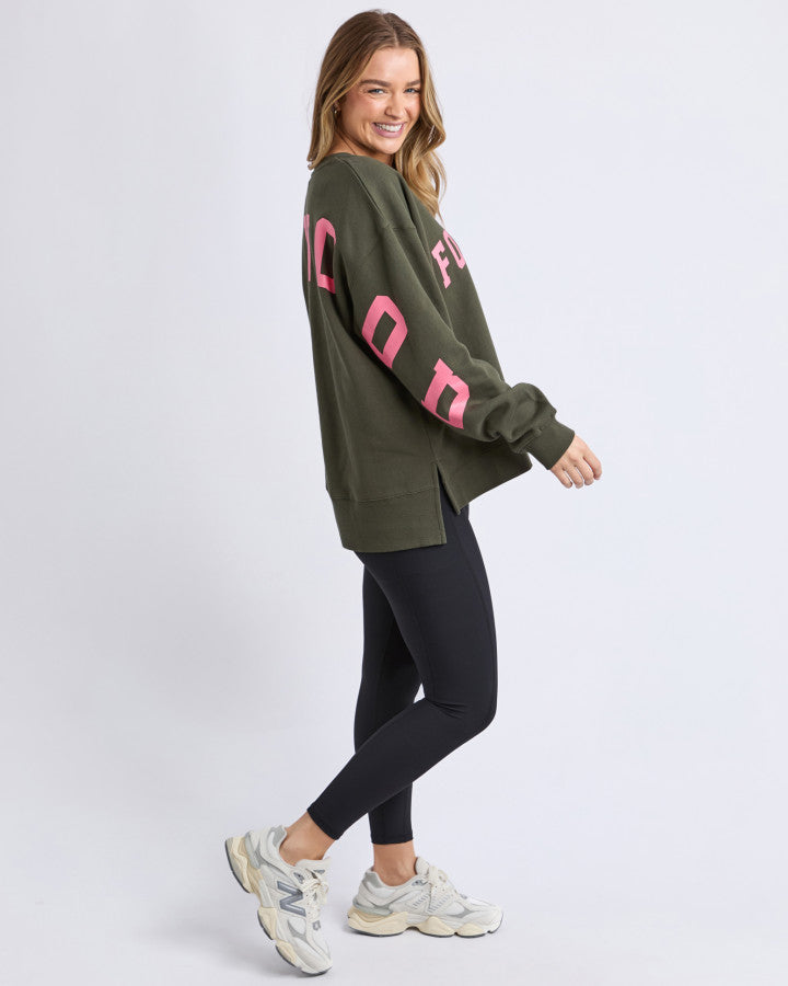 Interval Crew - DARK KHAKI and CORAL