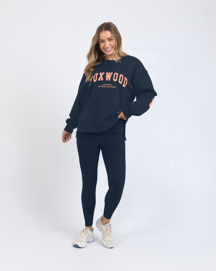 Interval Crew - Navy With Peach