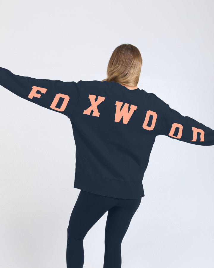 Interval Crew - Navy With Peach