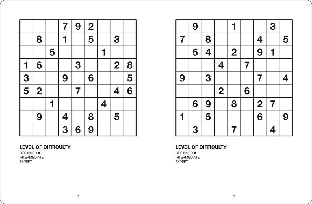 Large Print Puzzle Book - Sudoku - Aqua × 2