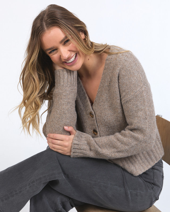 Jenson Button Cardi - Mushroom