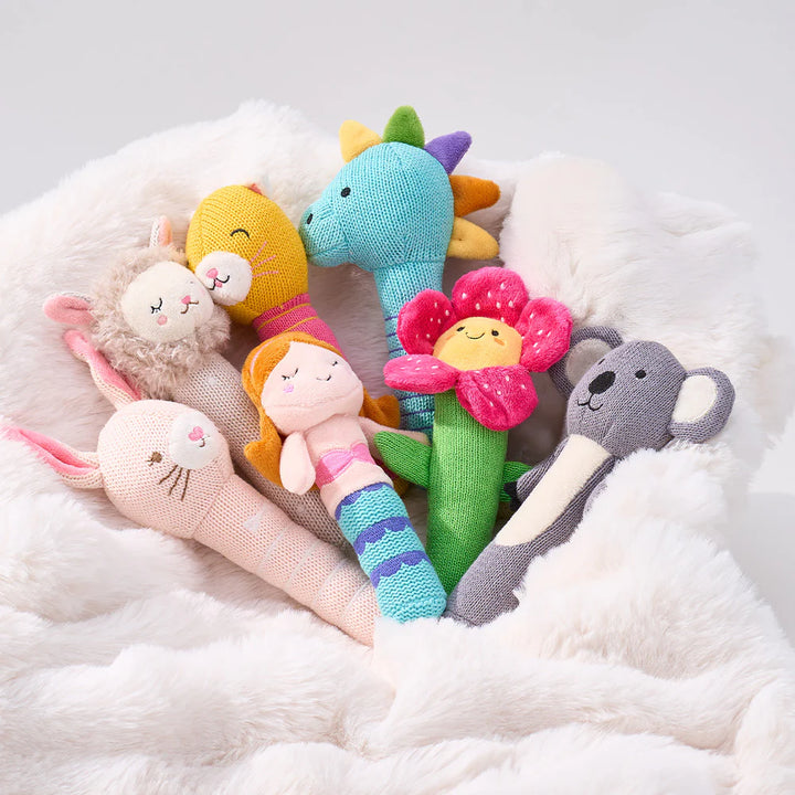 Hand Rattle - Knit - Lamb