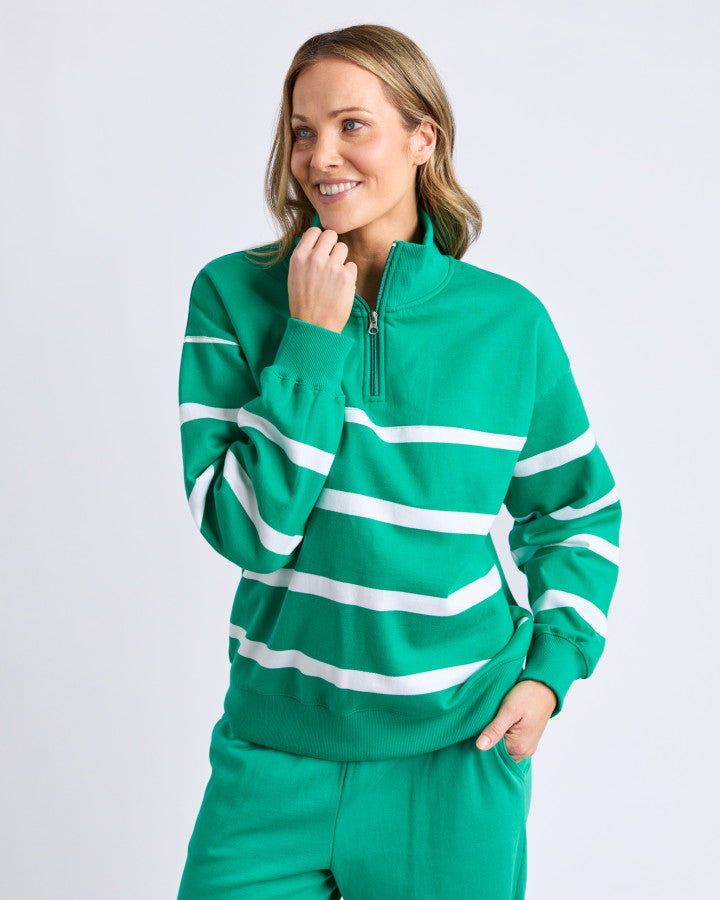 LANE ZIP CREW - Turq