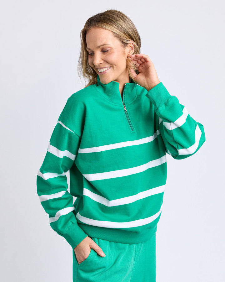 LANE ZIP CREW - Turq