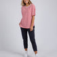 Lauren Stripe Short Sleeve Tee - Cherry