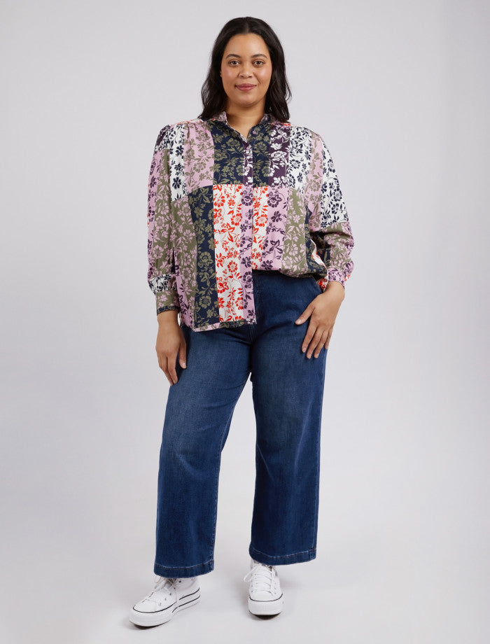 Linear Floral Blouse