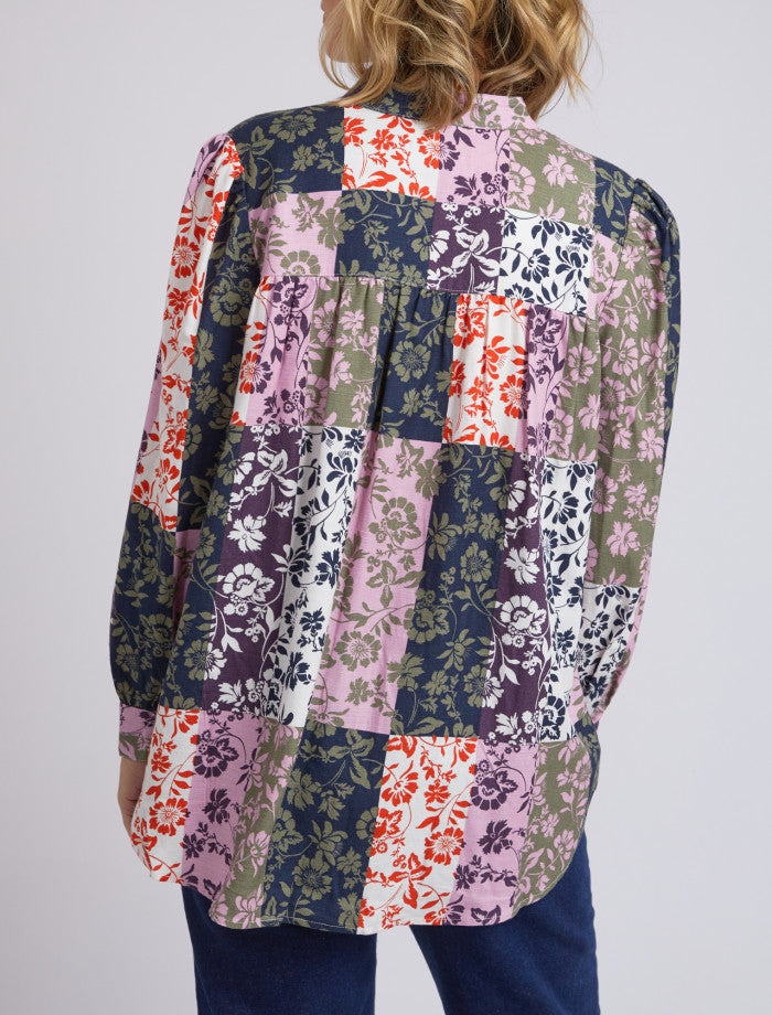 Linear Floral Blouse