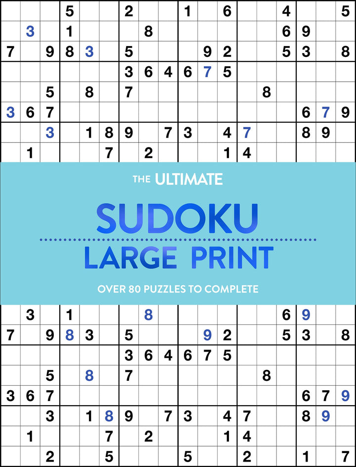 Large Print Puzzle Book - Sudoku - Aqua × 2