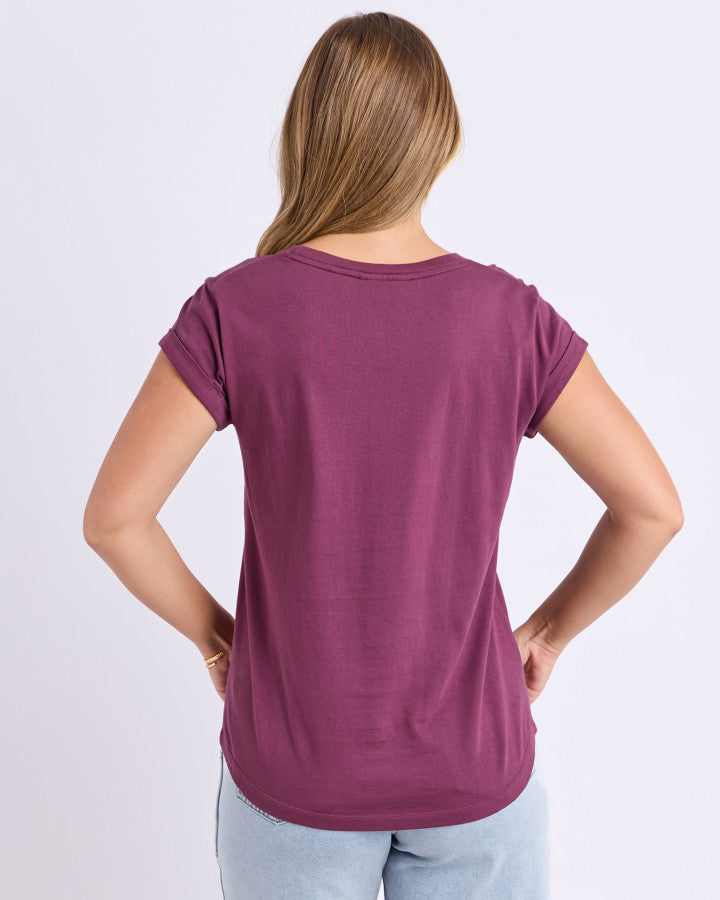 Manly Vee Tee - Plum