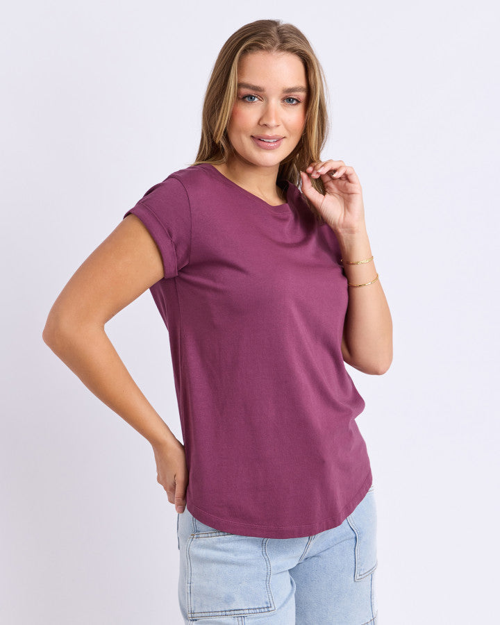 Manly Vee Tee - Plum