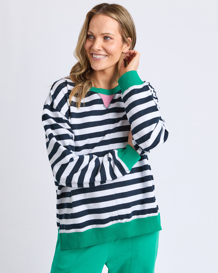 Maps Crew - Navy and White Stripe