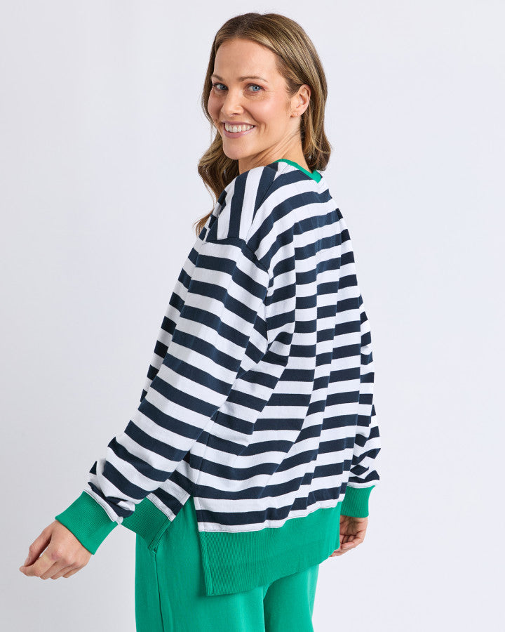 Maps Crew - Navy and White Stripe