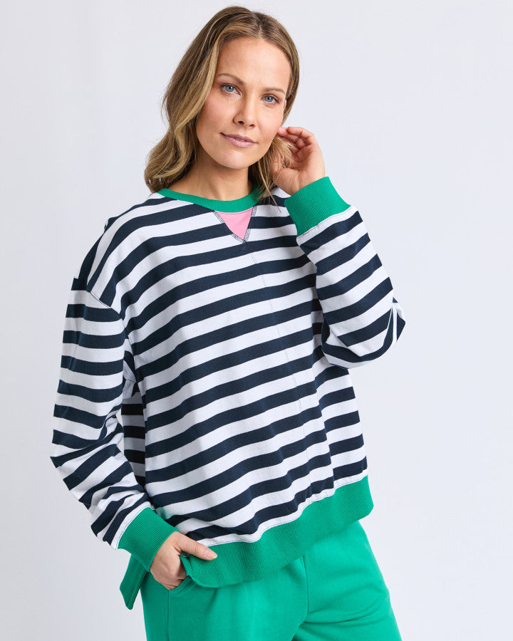 Maps Crew - Navy and White Stripe