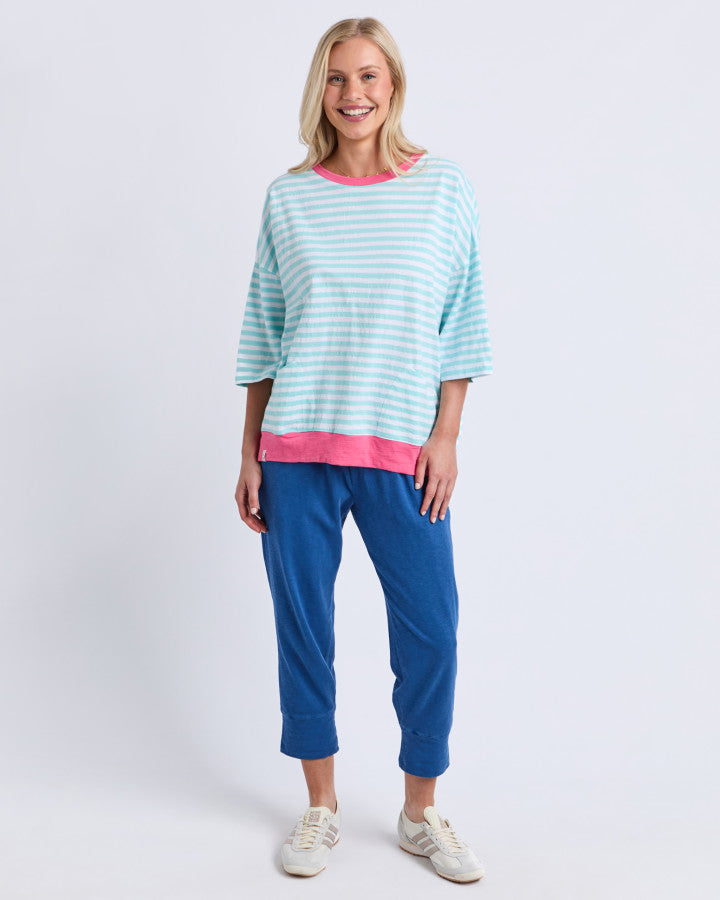 MAZIE STRIPE RINGER SWEAT