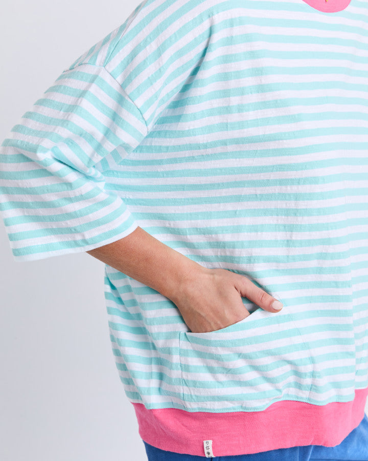 MAZIE STRIPE RINGER SWEAT