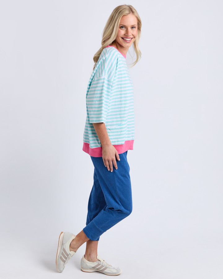 MAZIE STRIPE RINGER SWEAT