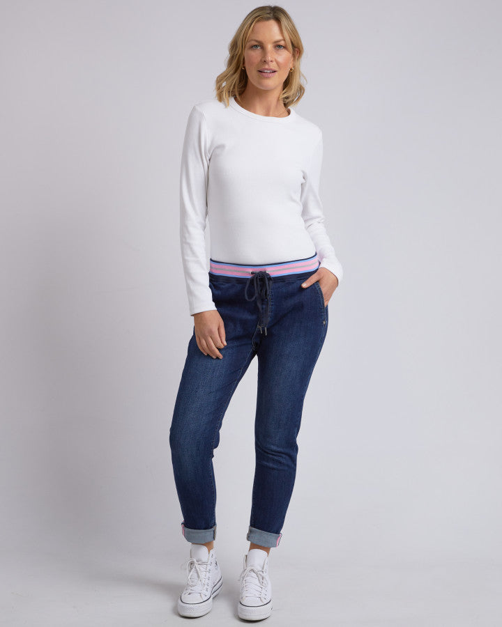MELODY DENIM JOGGER - Indigo