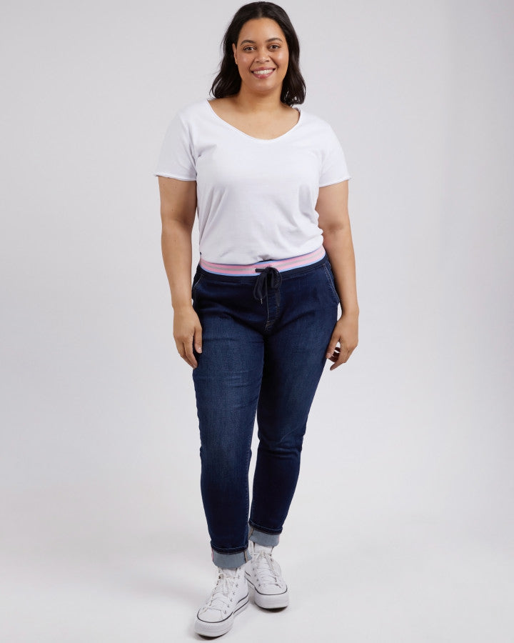 MELODY DENIM JOGGER - Indigo
