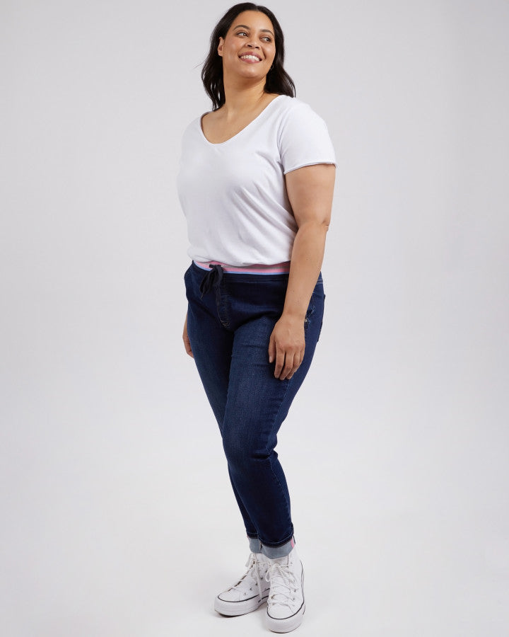 MELODY DENIM JOGGER - Indigo