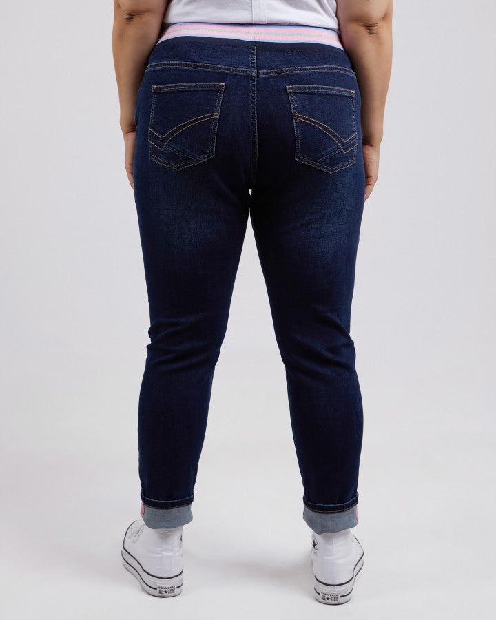 MELODY DENIM JOGGER - Indigo
