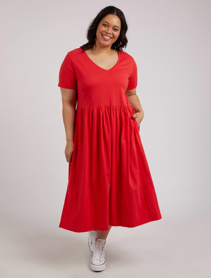 Mimi Midi Dress - Cherry