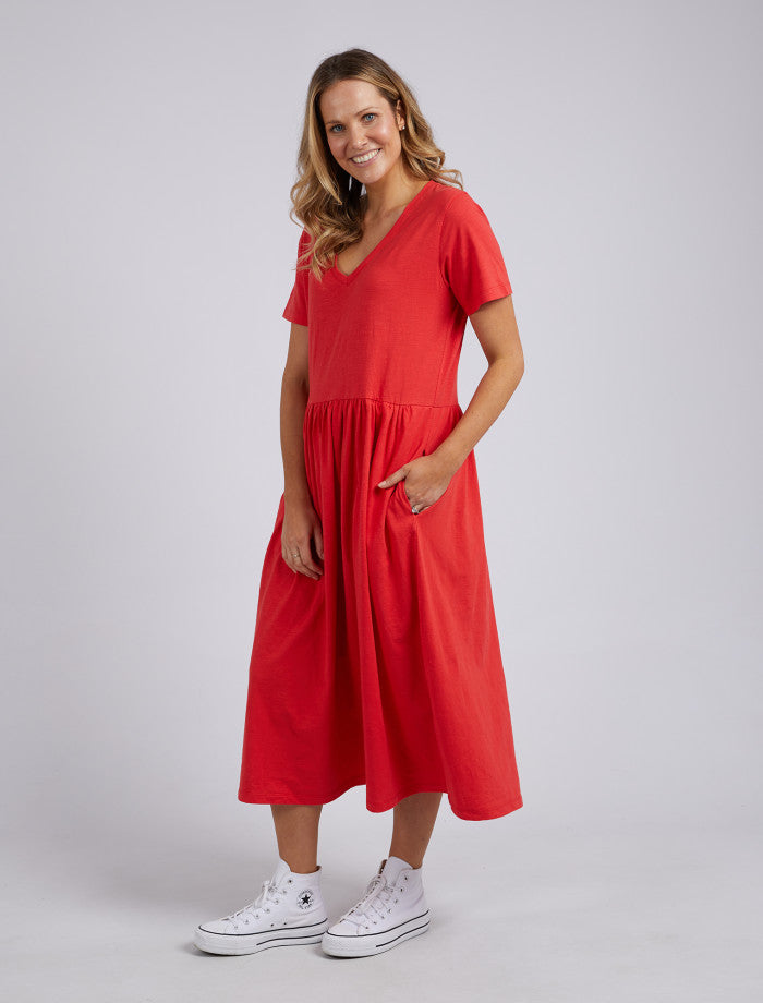 Mimi Midi Dress - Cherry