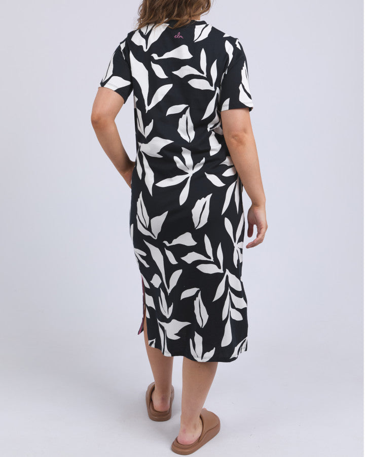 Mimosa Tee Print Dress - Black