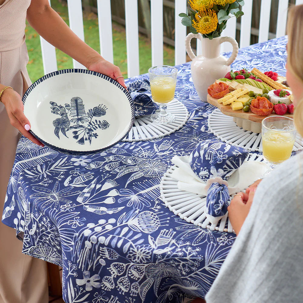 Ceramic Platter - Navy Natives
