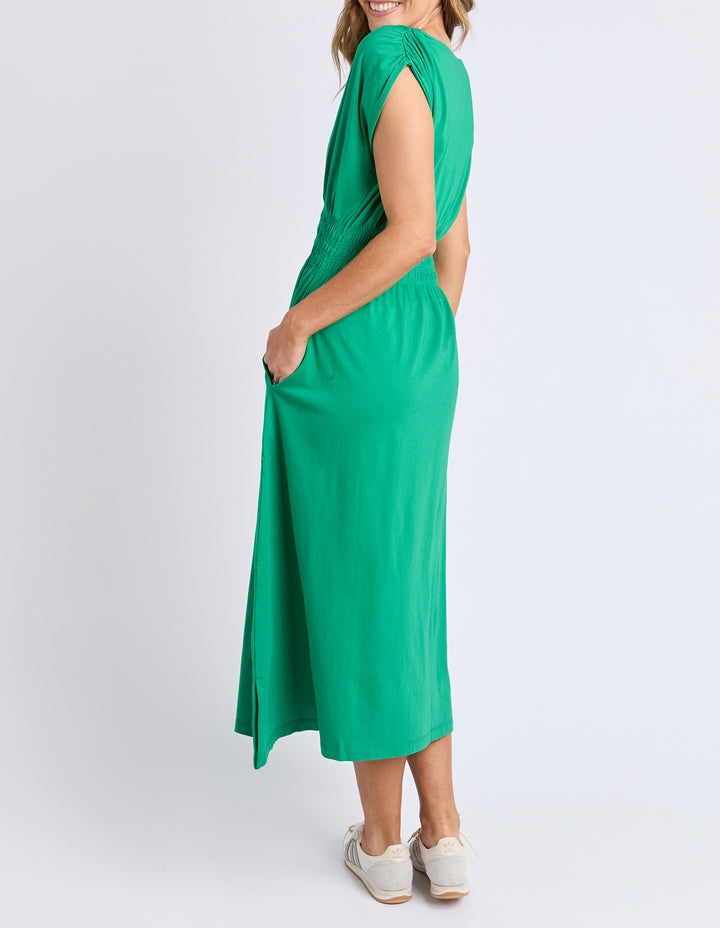 Nelle Midi Dress Pine Green