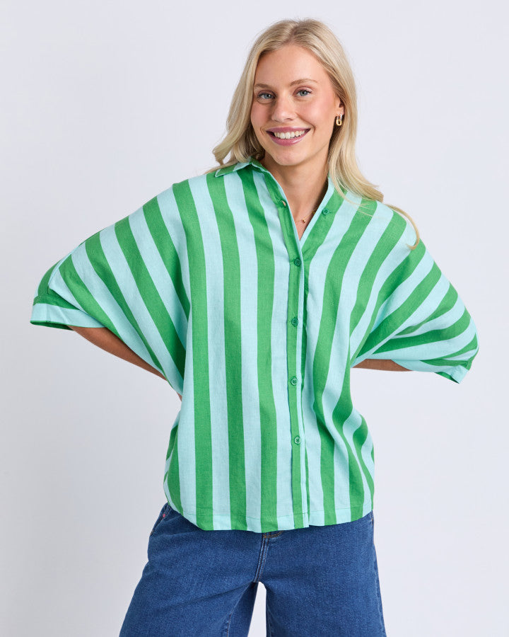 PALERMO STRIPE SHIRT - green