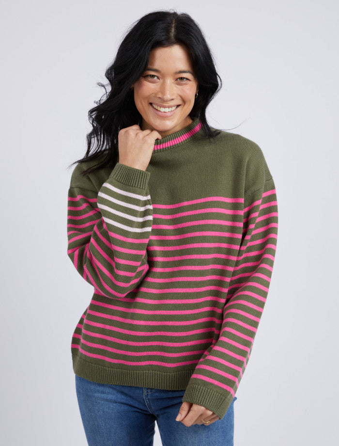 Penny Knit Clover & Pink Stripe