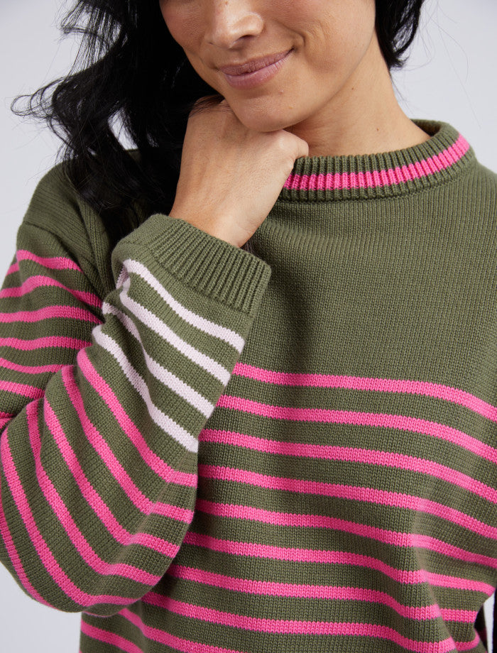 Penny Knit Clover & Pink Stripe