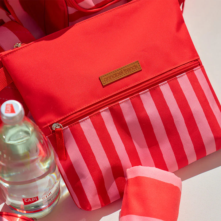 BEACH WET POUCH - RED STRIPE