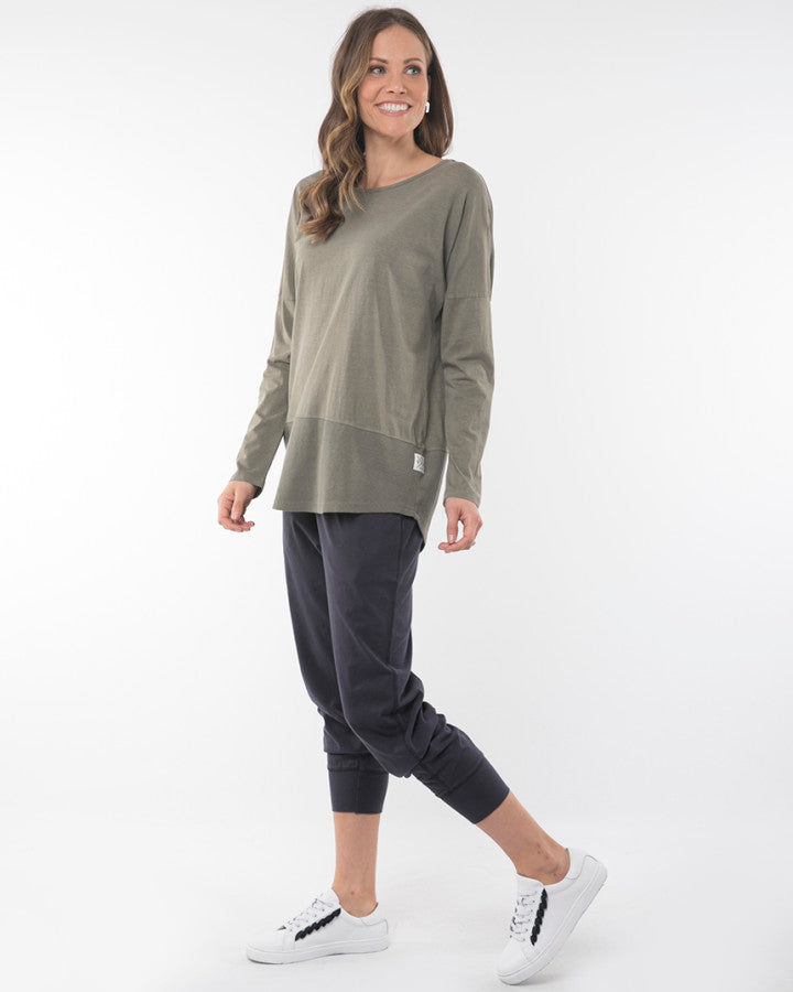 Green Rib Long Sleeve