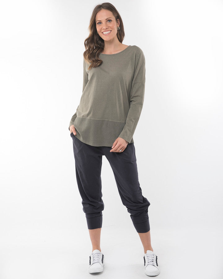 Green Rib Long Sleeve