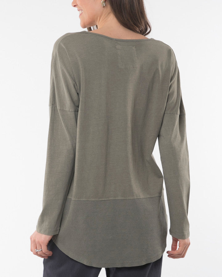 Green Rib Long Sleeve