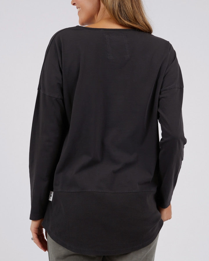 Black Rib Long Sleeve