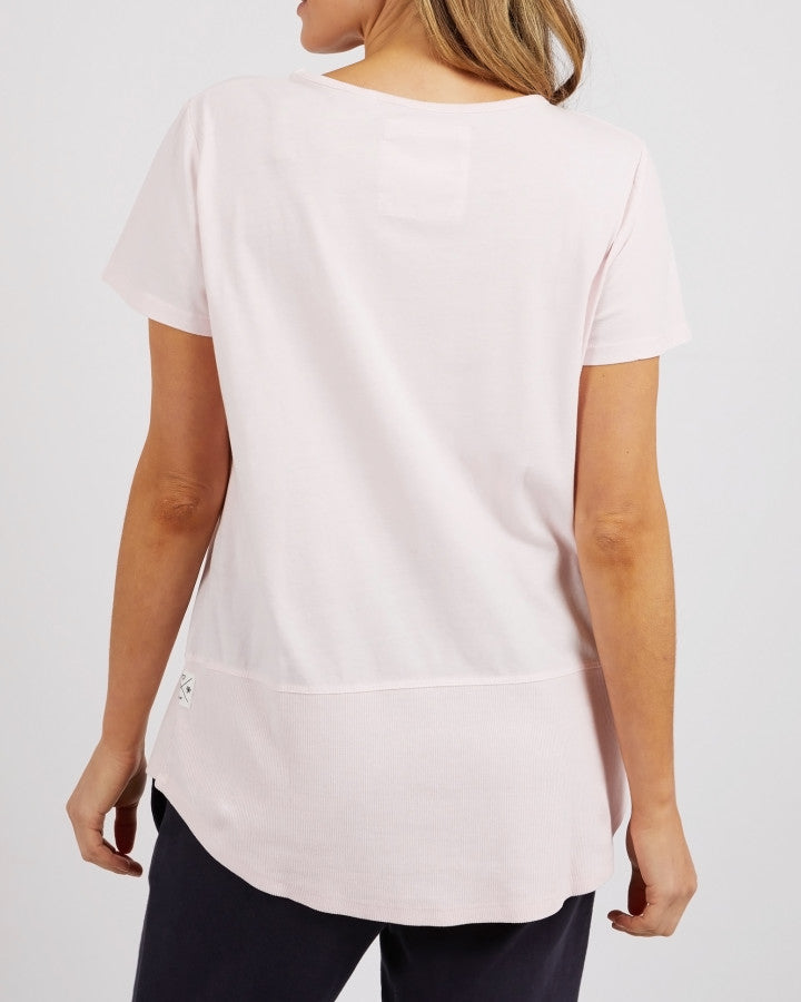 Rib Short Sleeve Tee Rose