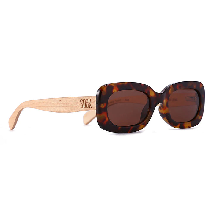 VIBE TOFFEE TORT l Black Polarised Lens l White Maple Arm